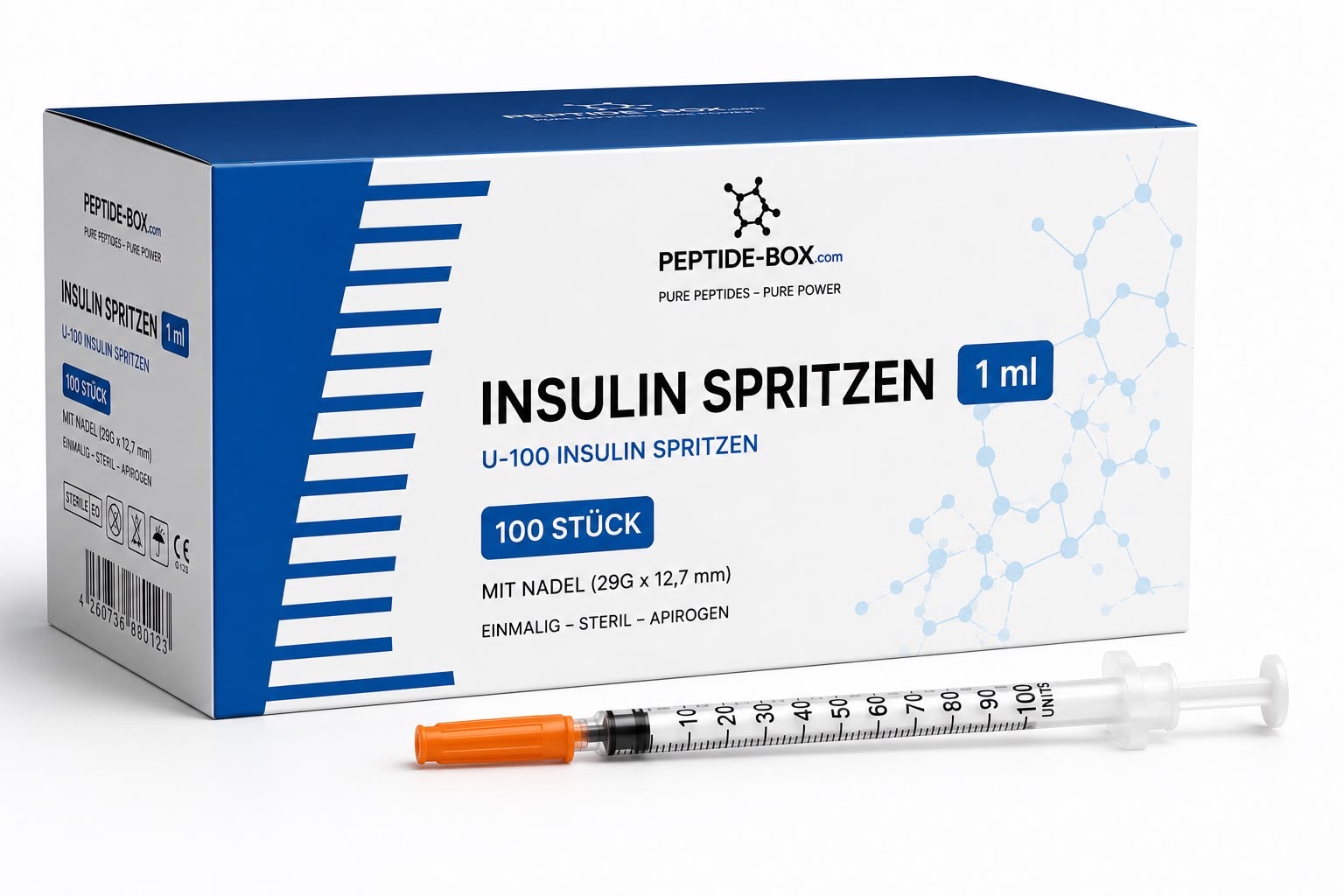 Insulin-Spritzen Box – 100 Stück — Research Material
